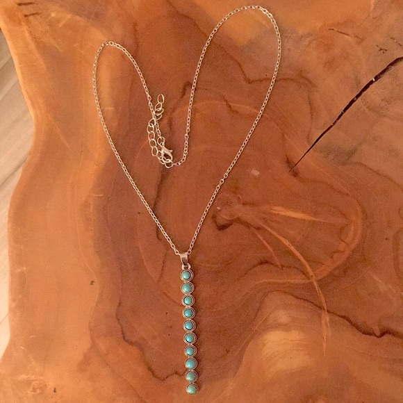 Boho Turquoise Drop Necklace - Picture 4 of 9